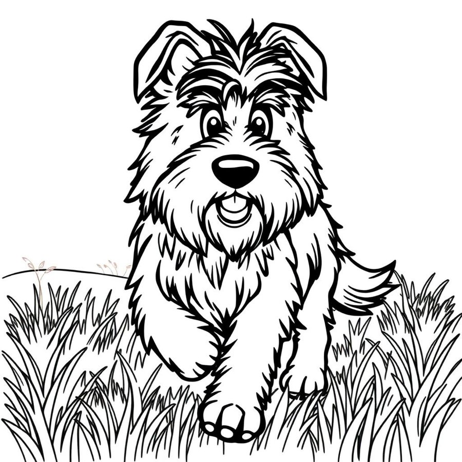 Bearded Collie Coloring Page cover