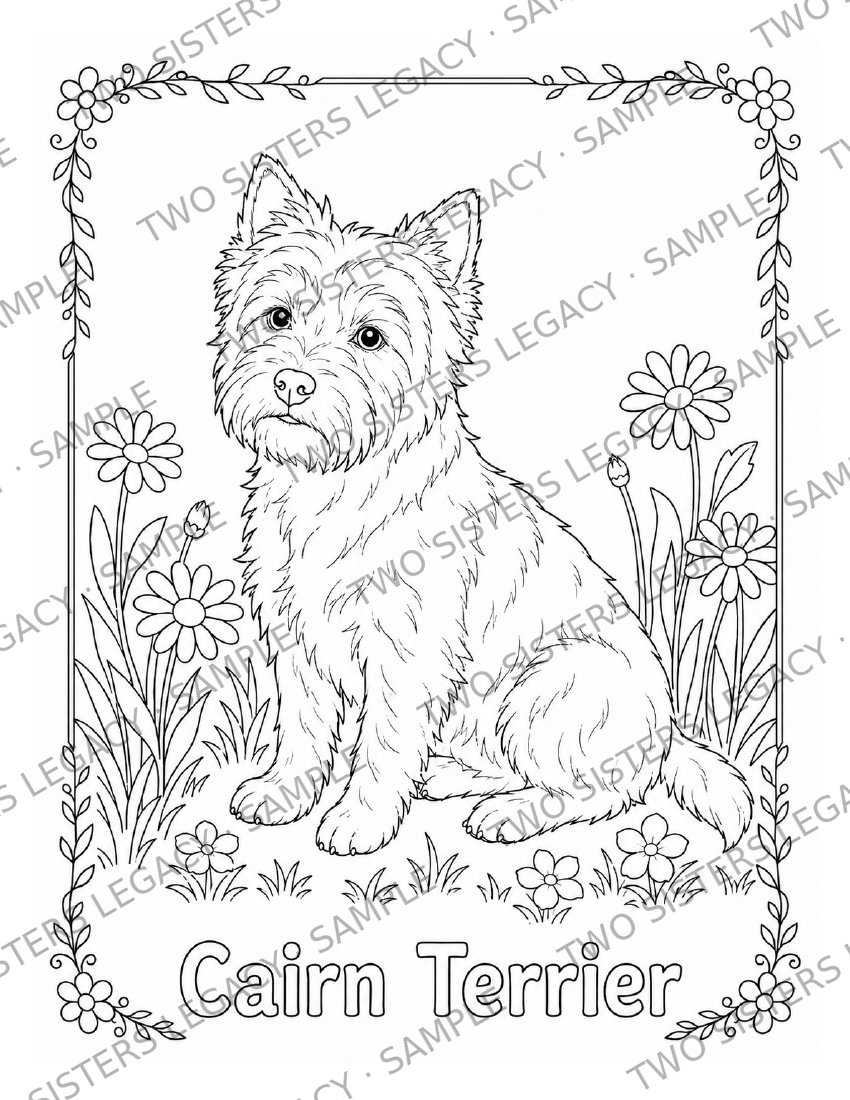 Cairn Terrier Coloring Page cover