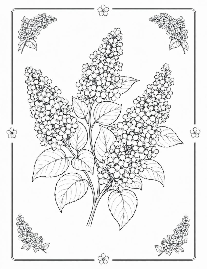 Lilac Coloring Page cover