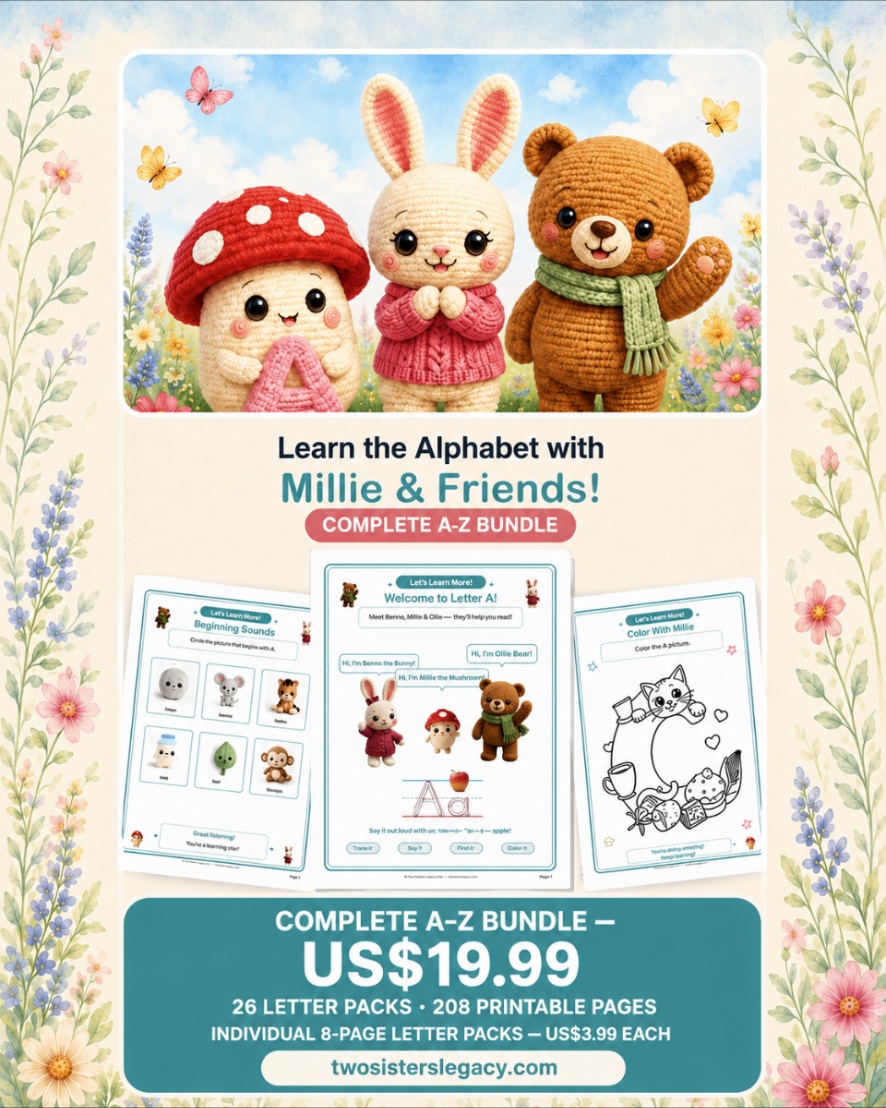 Learn the Alphabet with Millie & Friends — Complete A–Z Alphabet Bundle