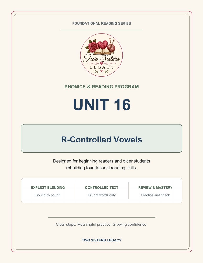 Reading Program Unit 16: R-Controlled Vowels cover