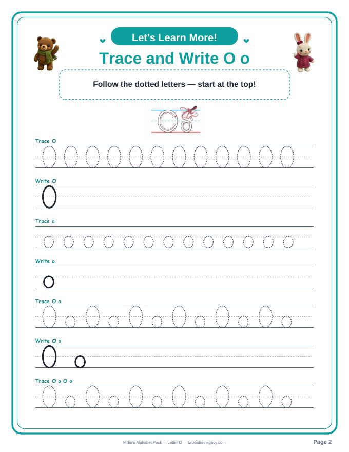 Letter O pack sample page 2