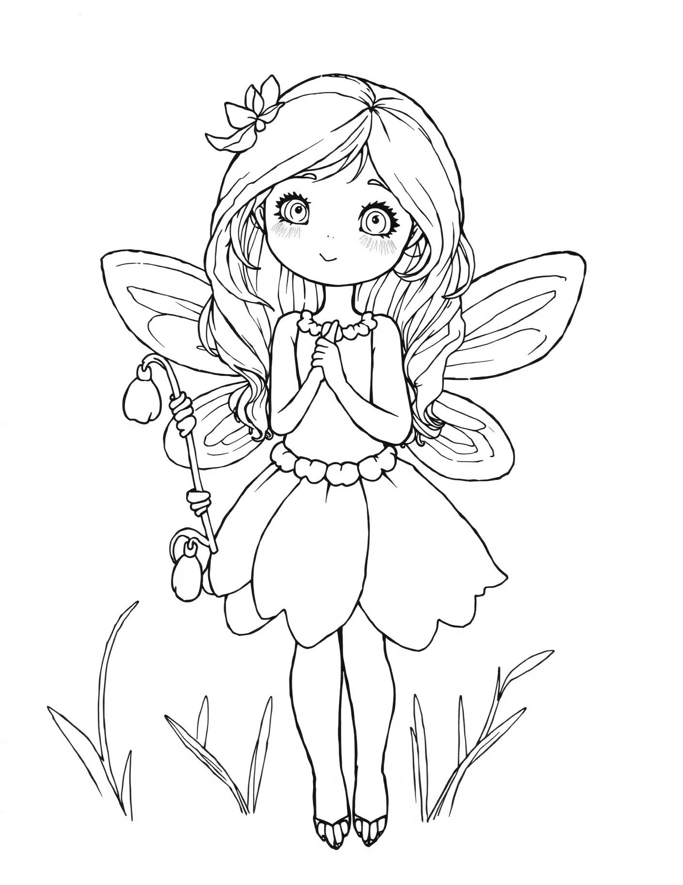 Snowdrop Fairy Coloring Page cover