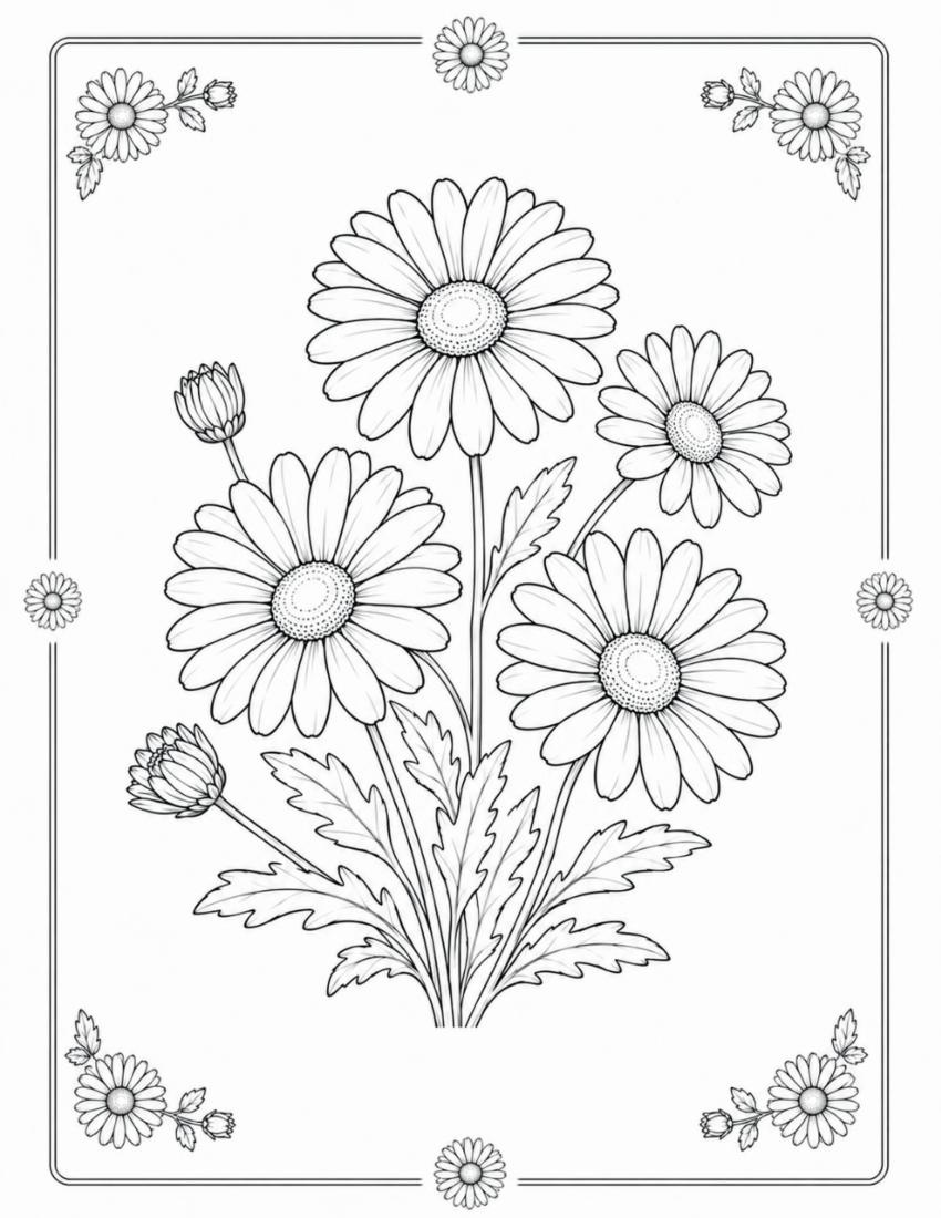 Daisy Coloring Page cover