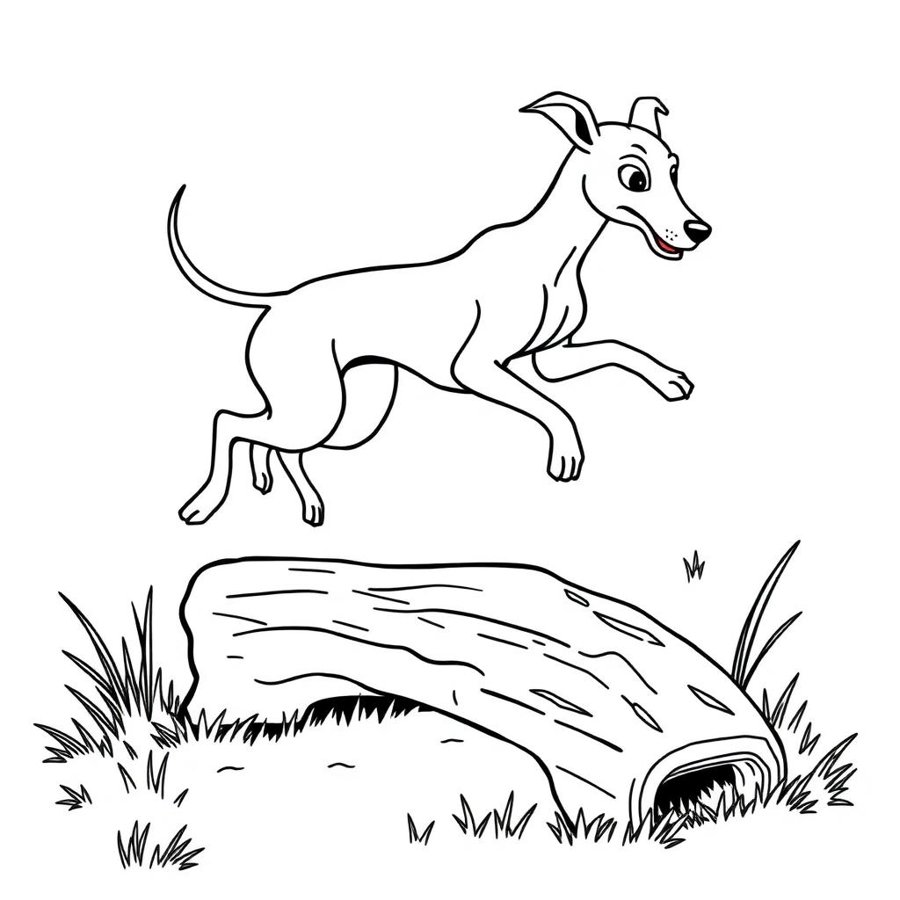 Whippet Coloring Page cover