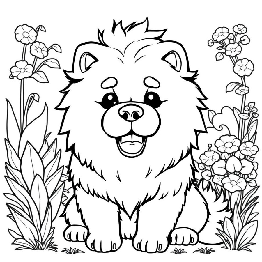 Chow Chow Coloring Page cover