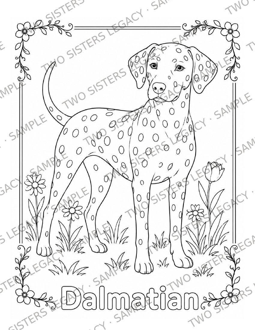 Dalmatian Coloring Page cover