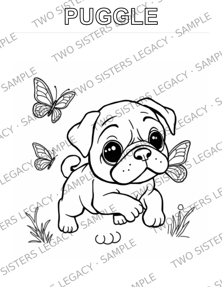Puggle Coloring Page cover