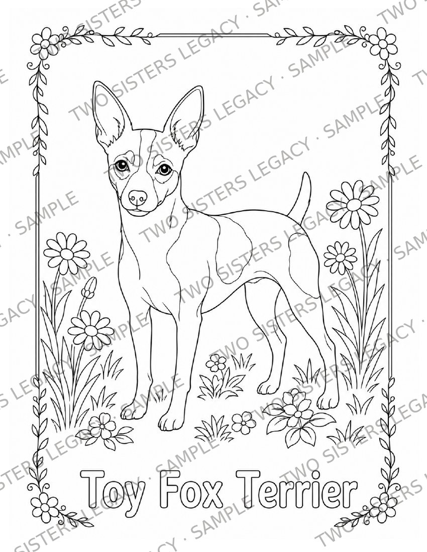 Toy Fox Terrier Coloring Page cover