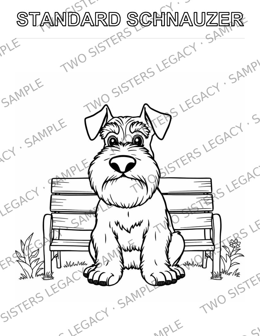 Standard Schnauzer Coloring Page cover