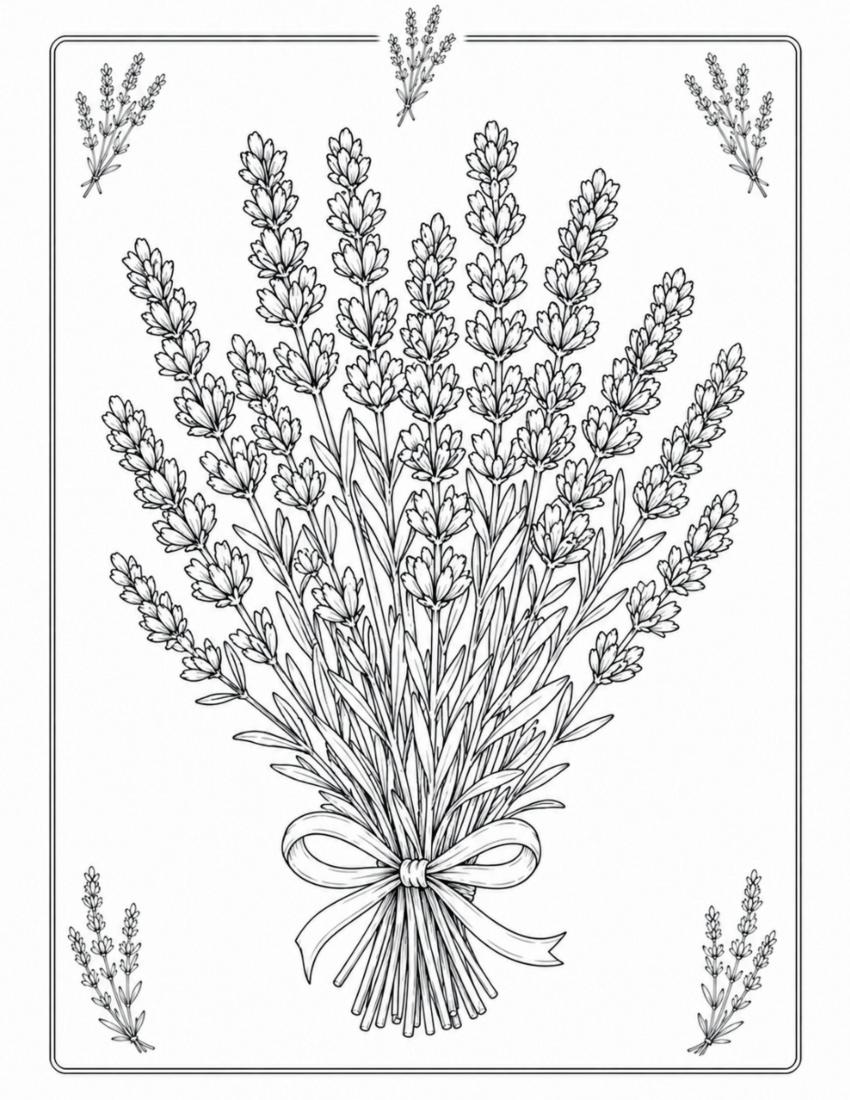 Lavender Coloring Page cover