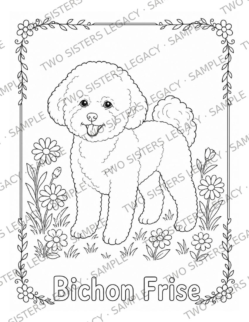 Bichon Frise Coloring Page cover