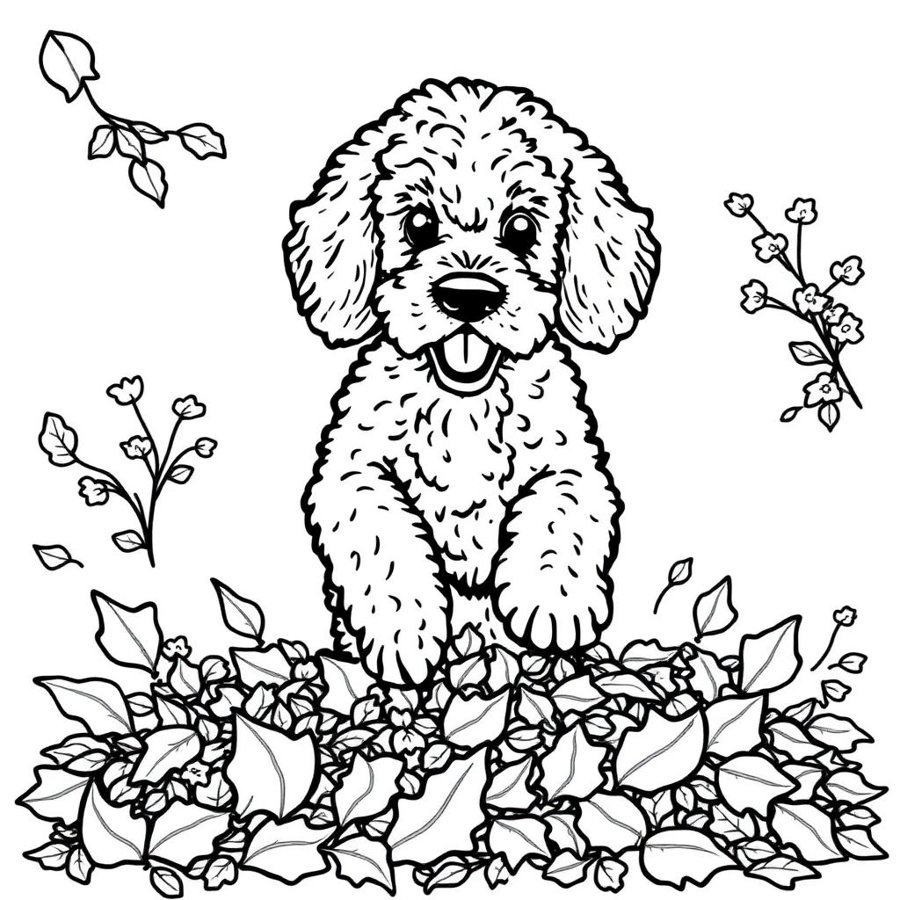 Goldendoodle Coloring Page cover