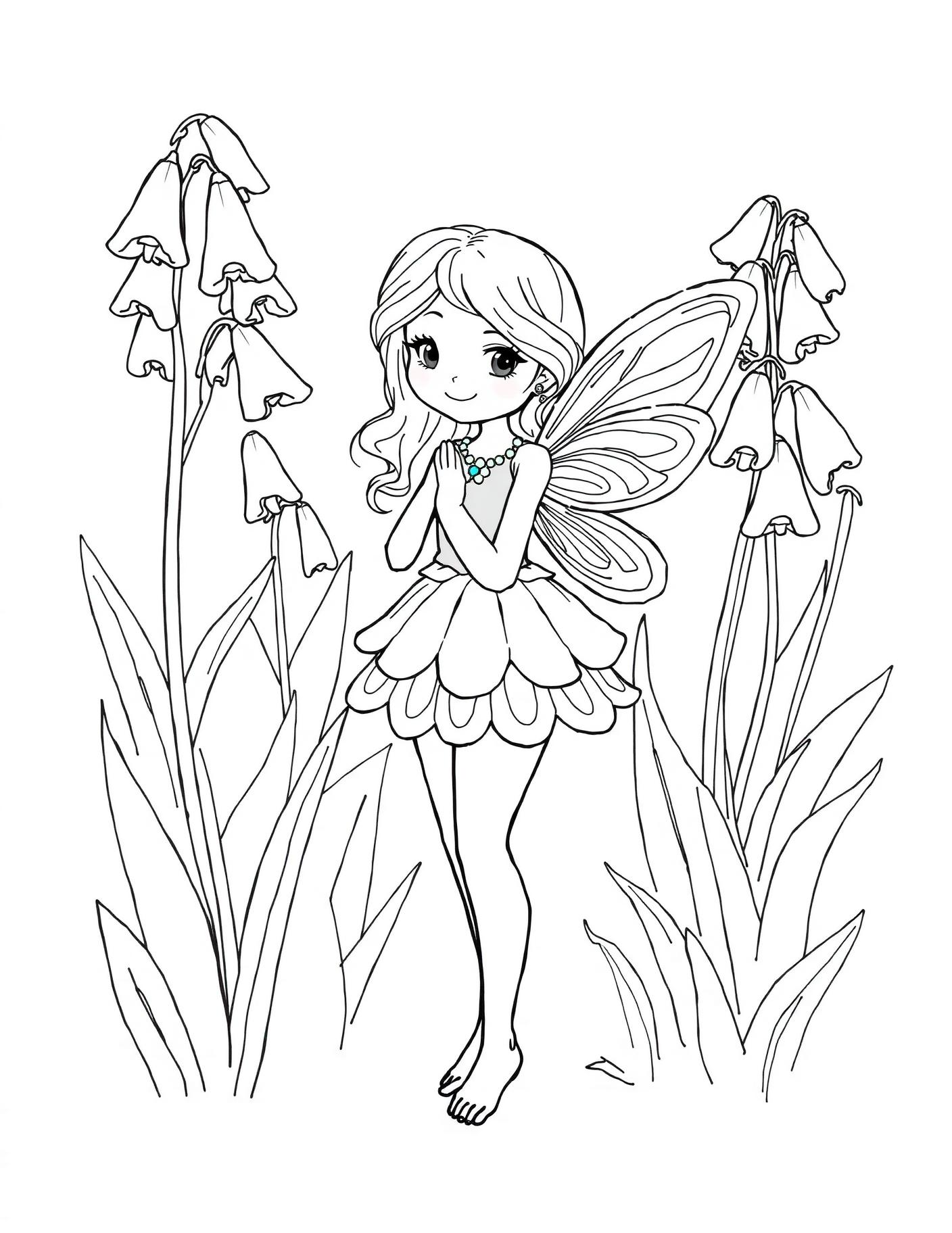 Bluebell Fairy Coloring Page cover