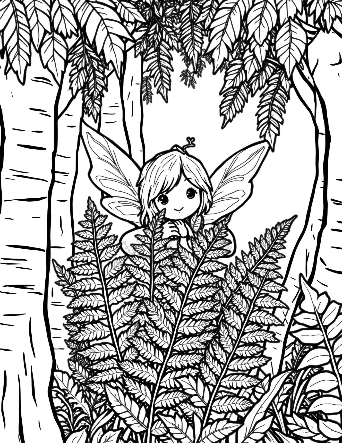 Fern Fairy Coloring Page cover