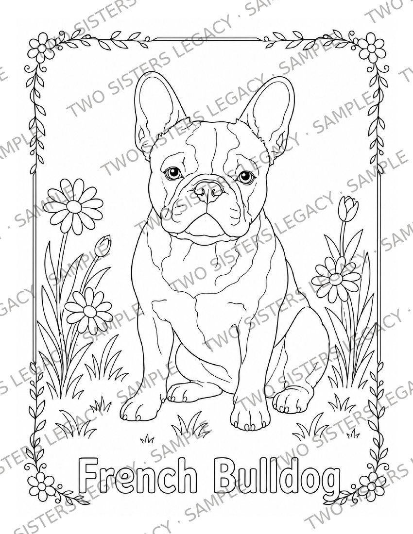 French Bulldog Coloring Page cover