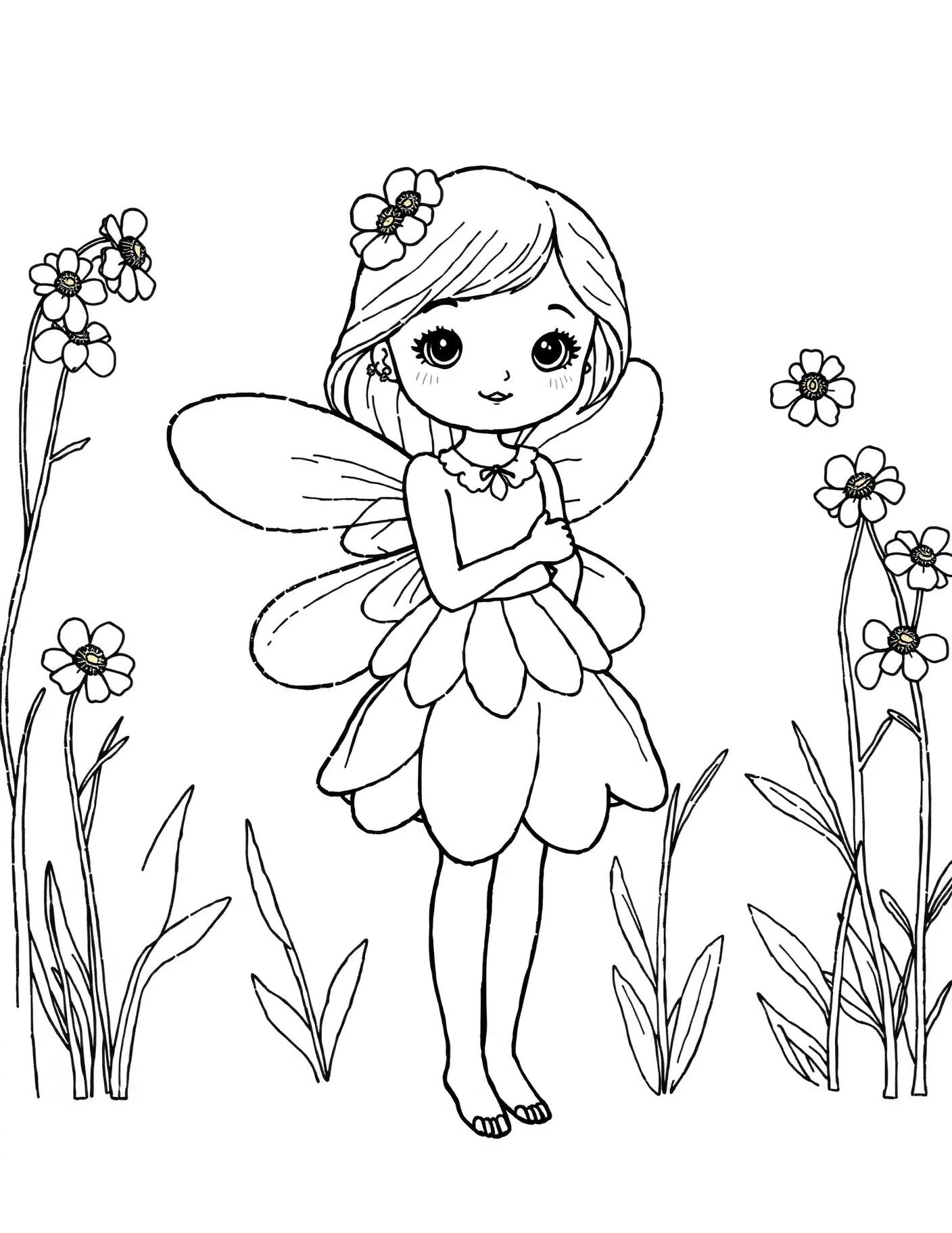 Buttercup Fairy Coloring Page cover