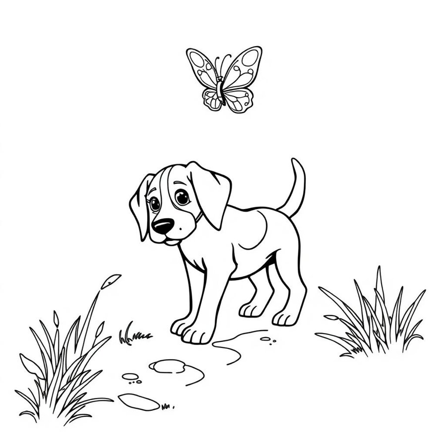 Beagle Coloring Page cover