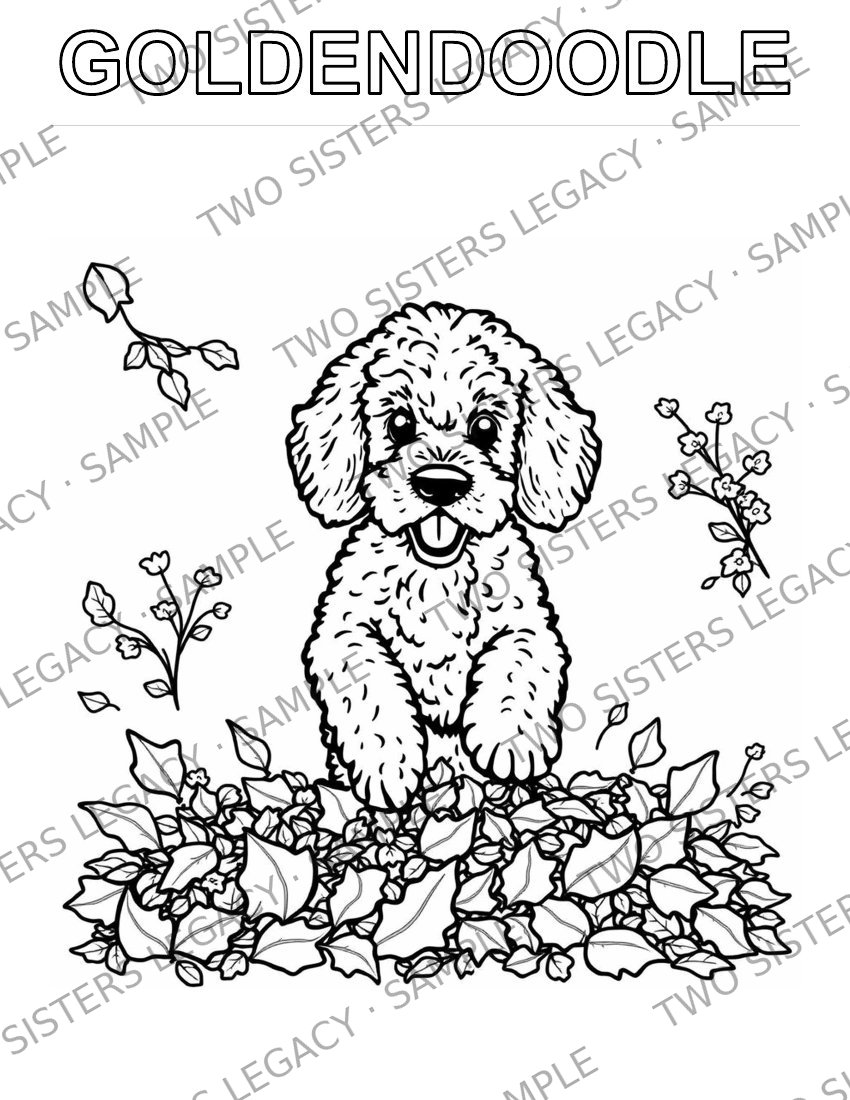 Goldendoodle Coloring Page cover
