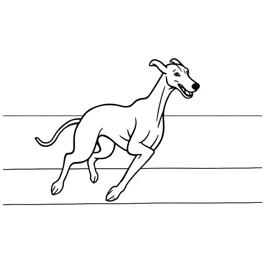 Greyhound Coloring Page cover