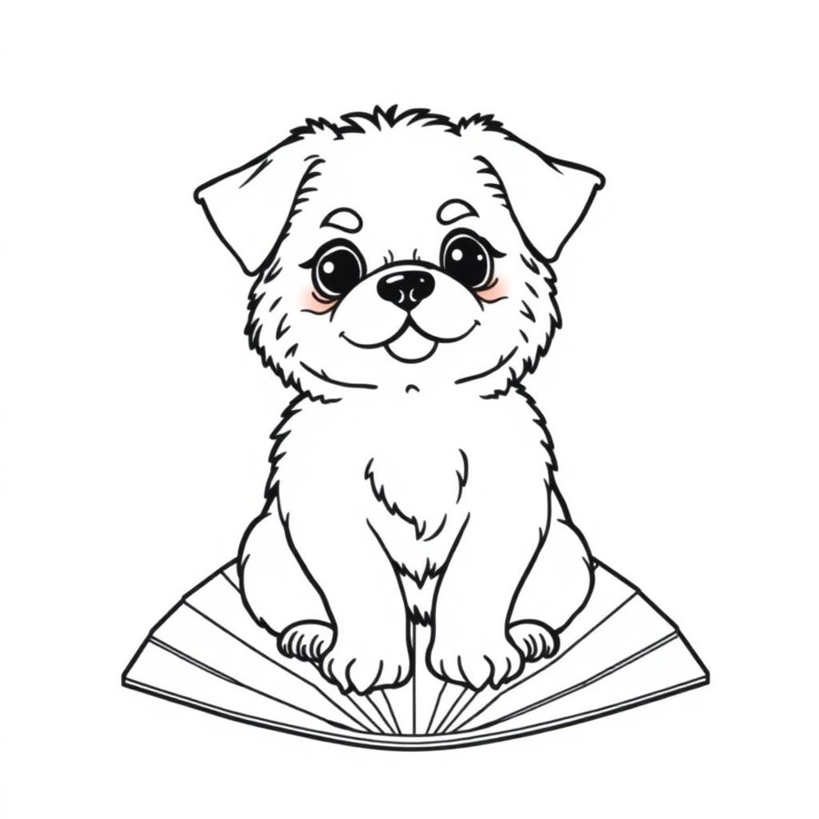 Japanese Chin Coloring Page cover