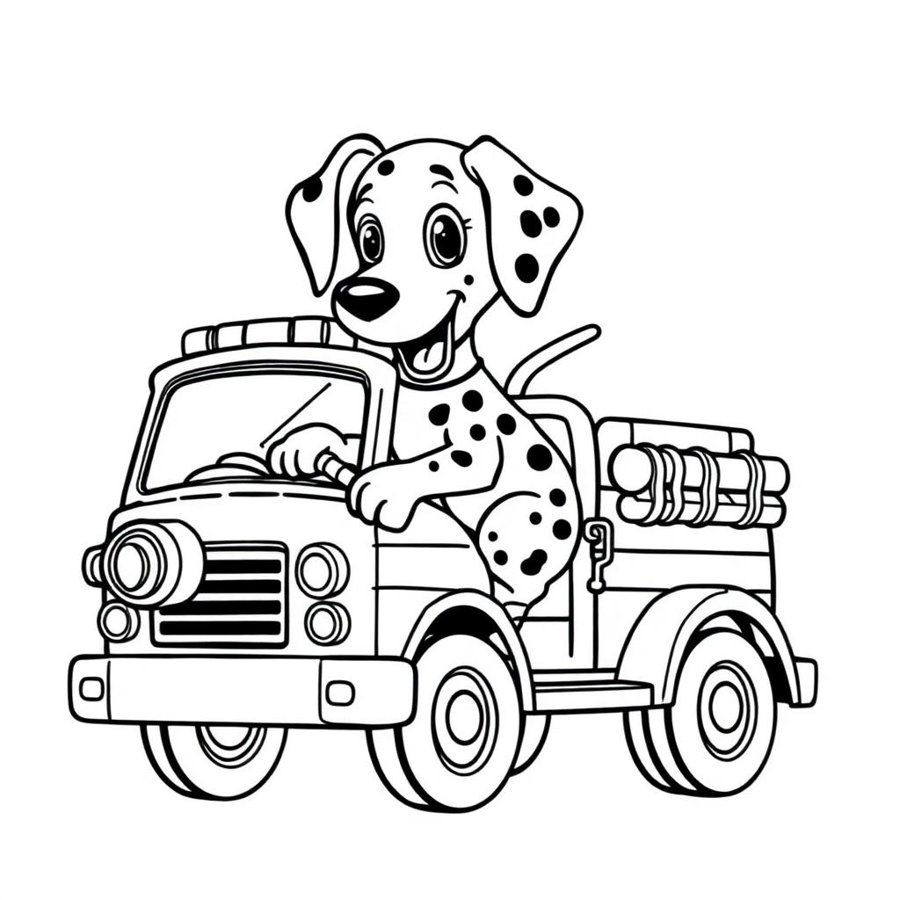 Dalmatian Coloring Page cover