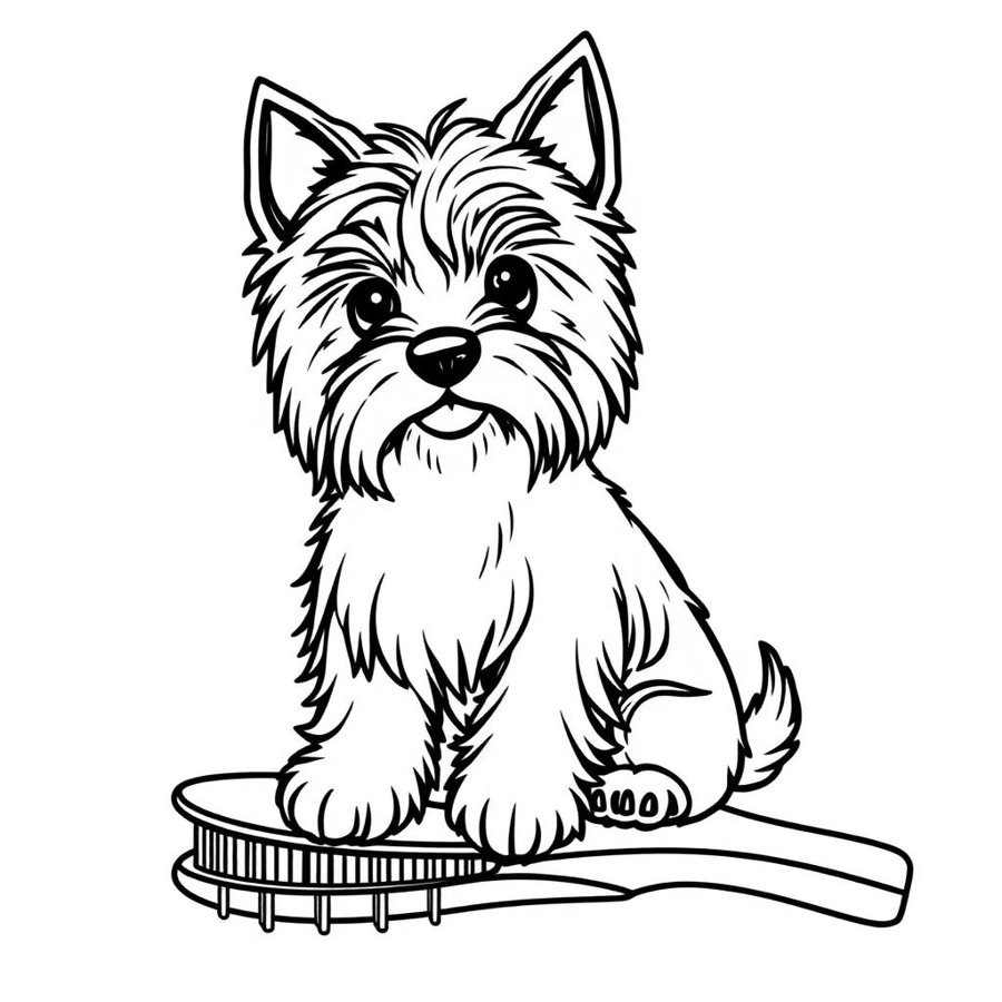 Silky Terrier Coloring Page cover