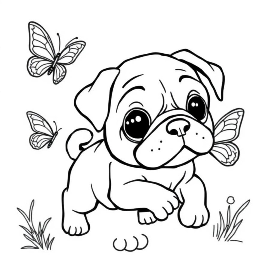 Puggle Coloring Page cover