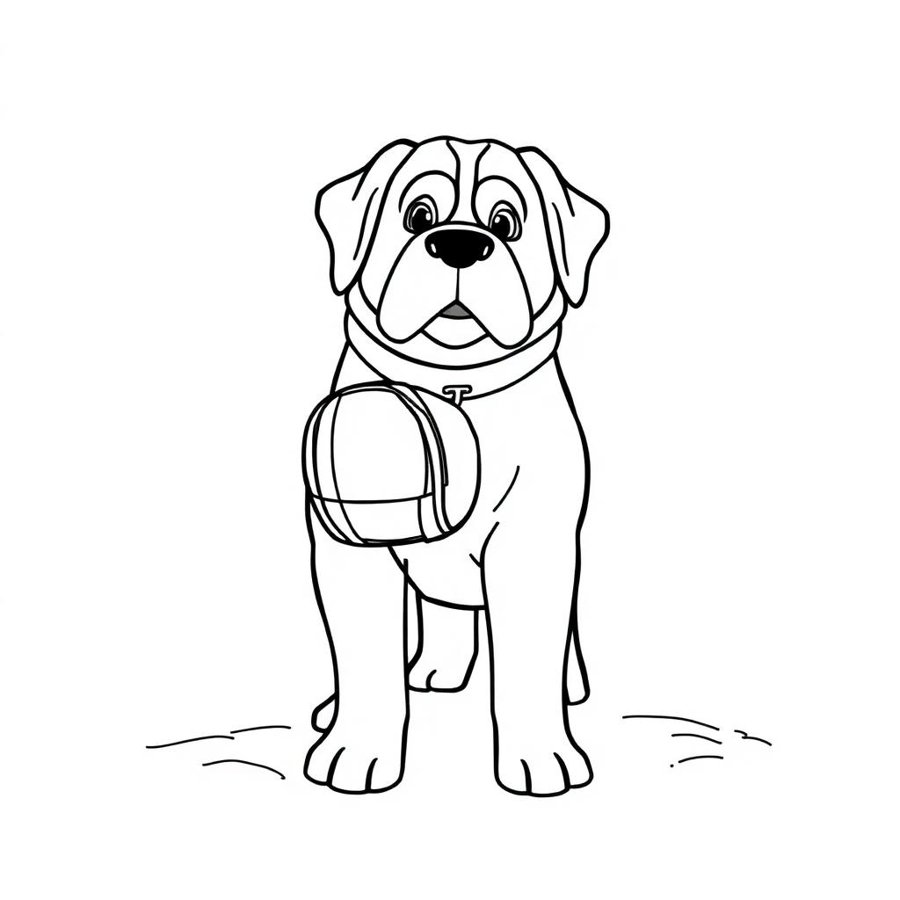 Saint Bernard Coloring Page cover