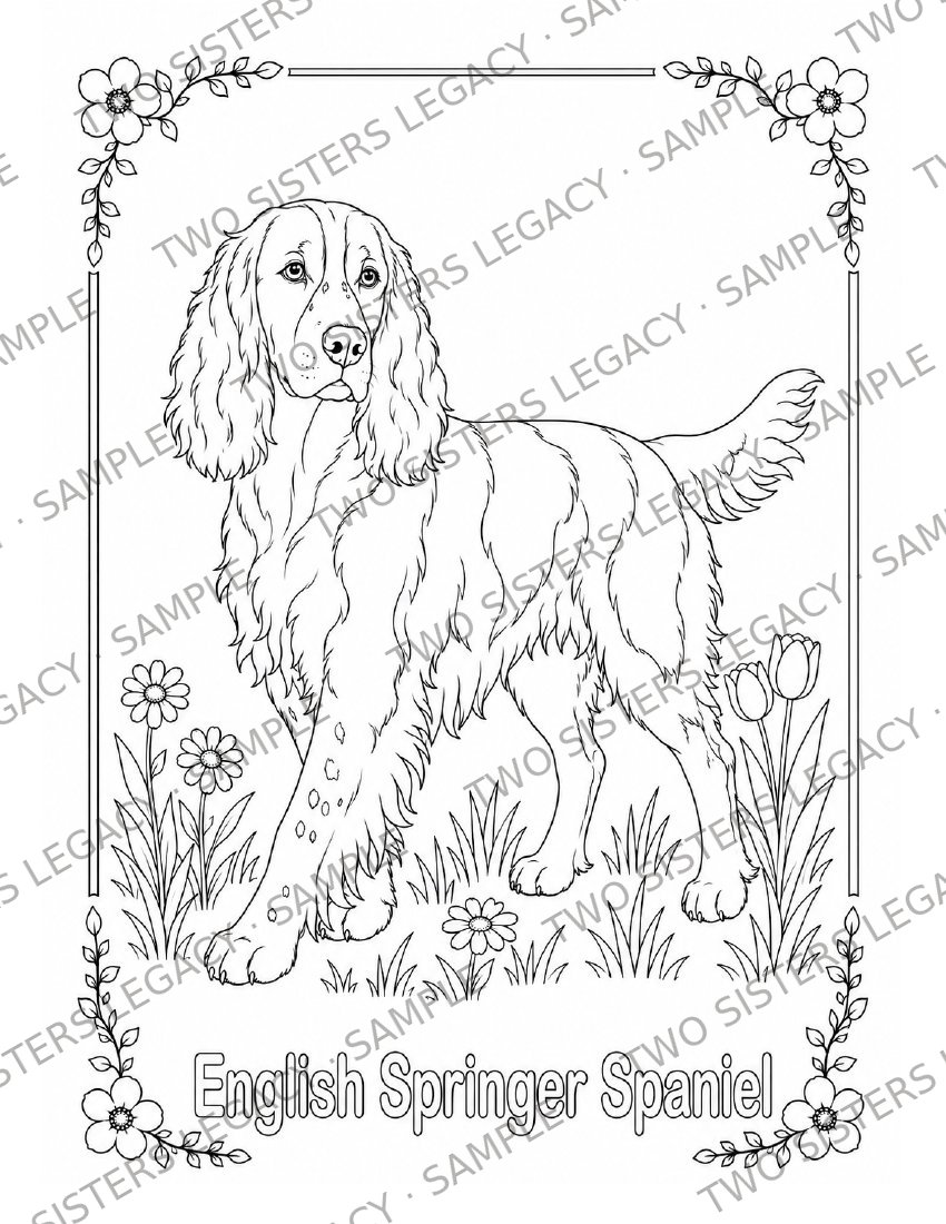 Springer Spaniel Coloring Page cover