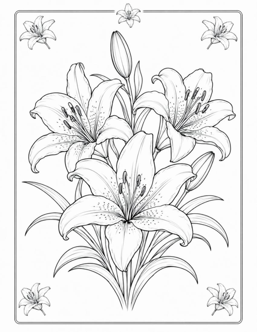 Lily Coloring Page cover