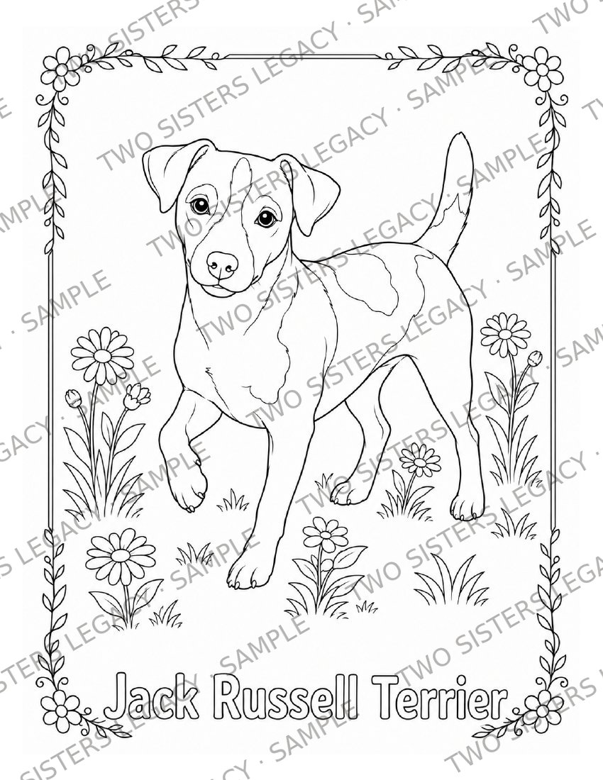 Jack Russell Terrier Coloring Page cover