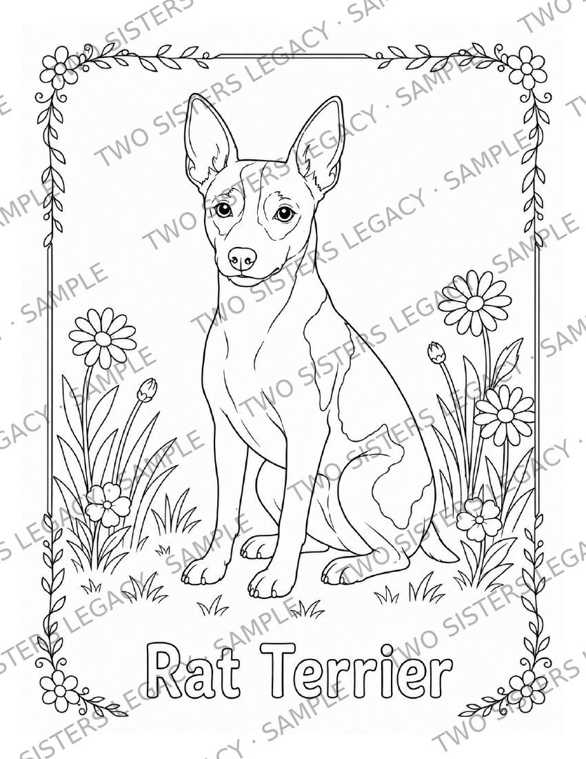 Rat Terrier Coloring Page cover