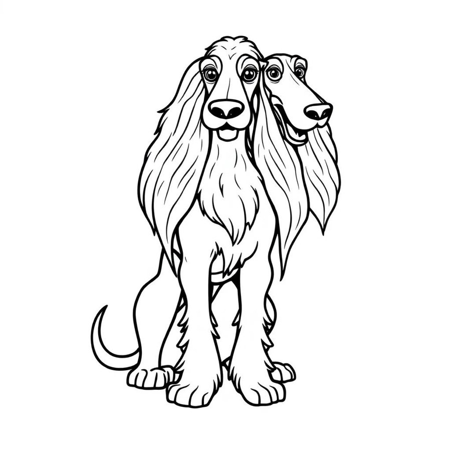 Afghan Hound Coloring Page cover