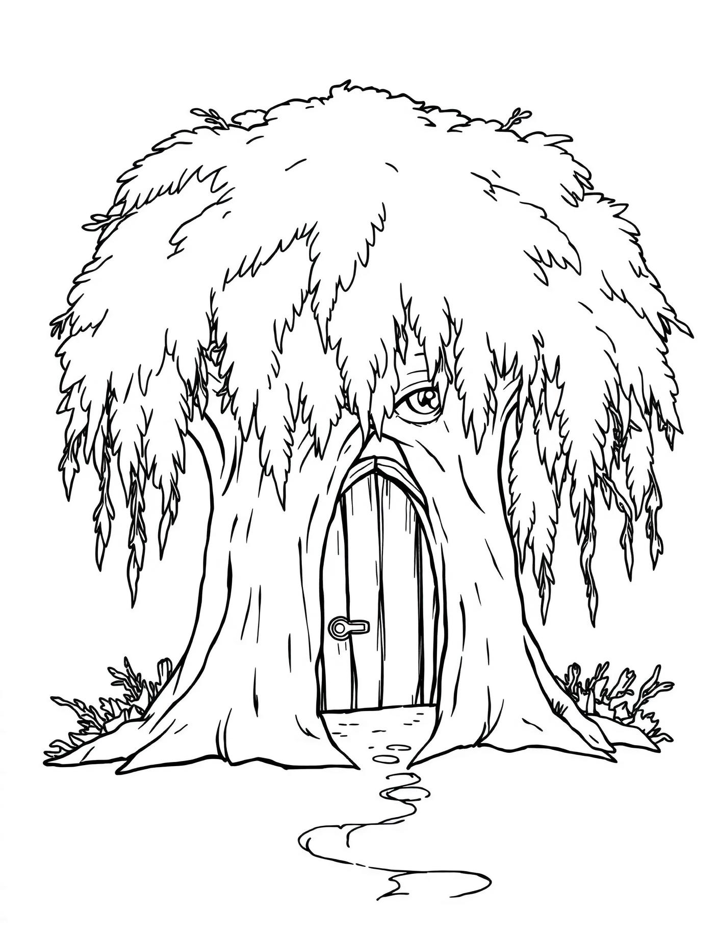 Willow Tree Doorway Coloring Page cover