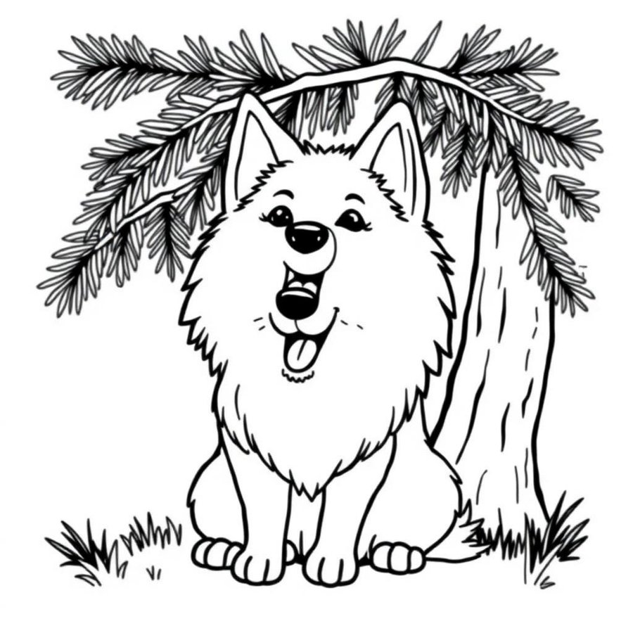 Finnish Spitz Coloring Page cover