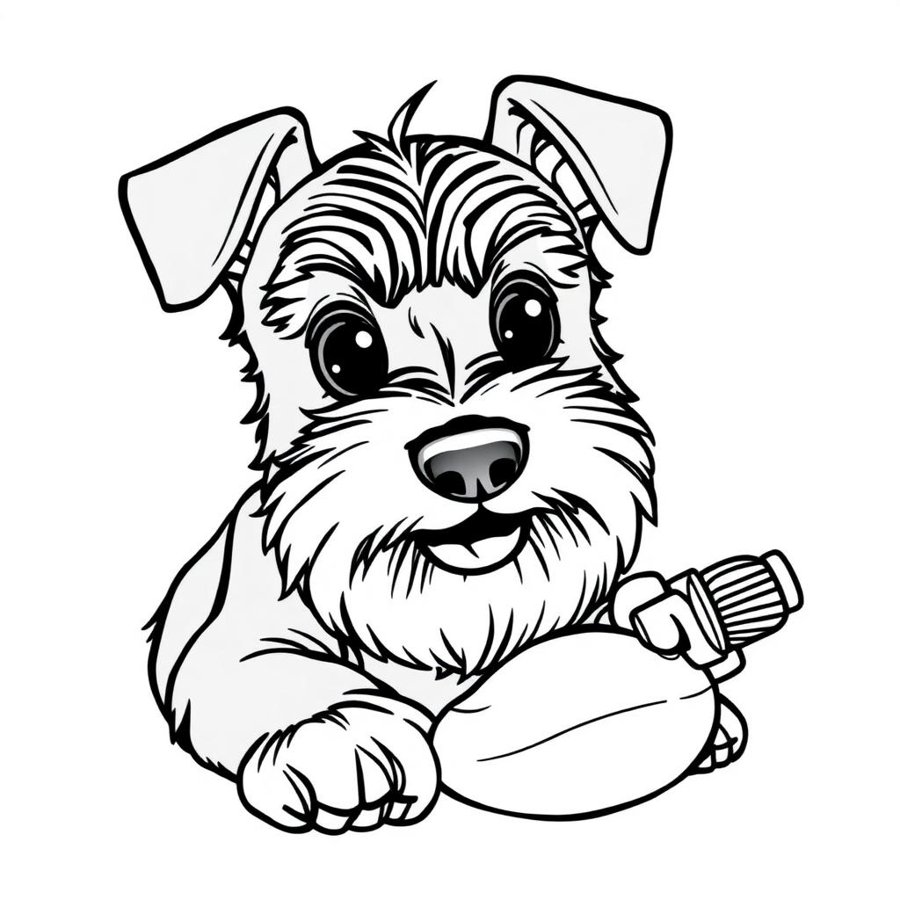 Miniature Schnauzer Coloring Page cover