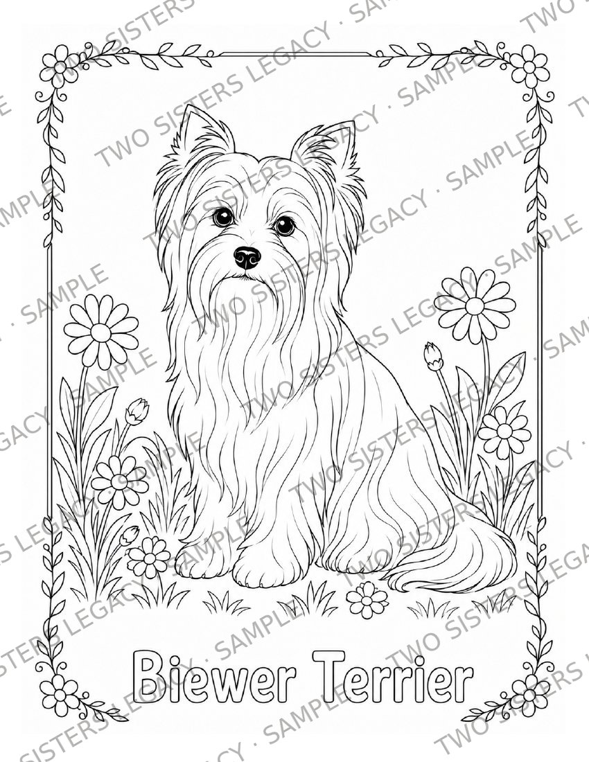 Biewer Terrier Coloring Page cover