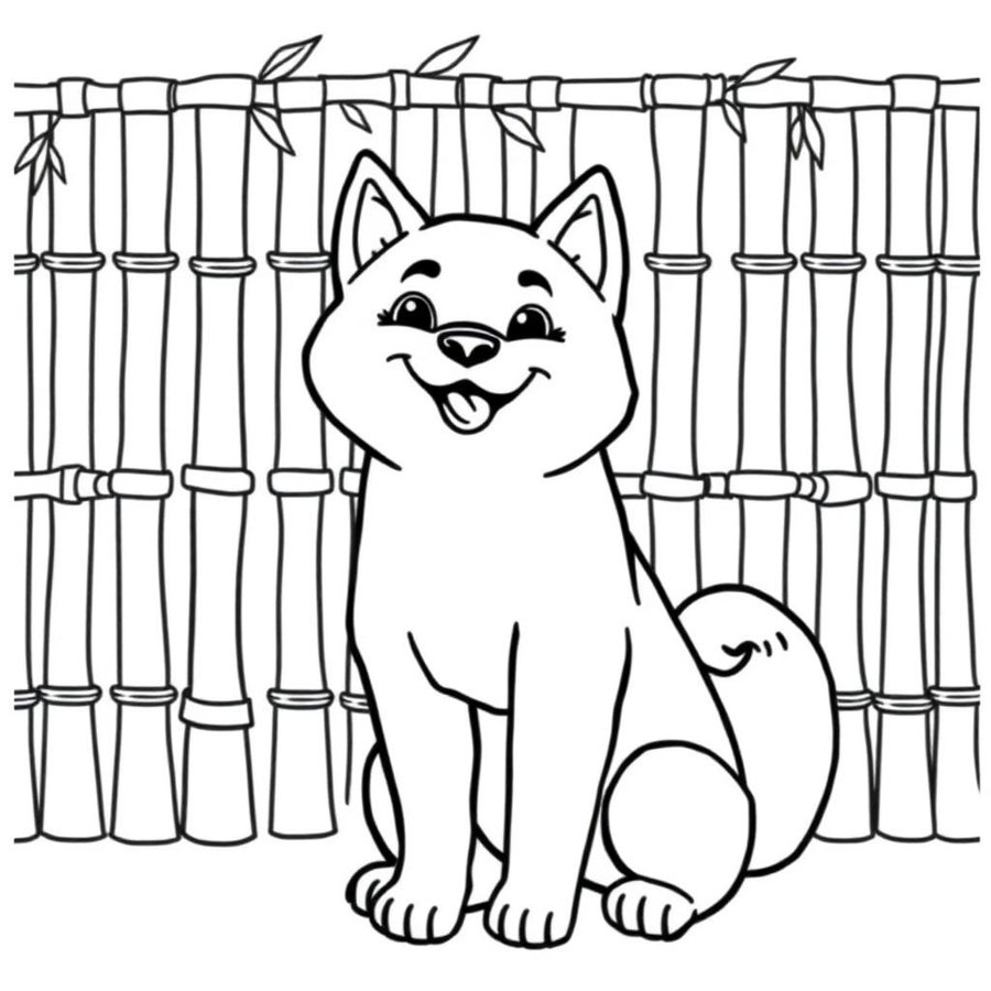 Shiba Inu Coloring Page cover