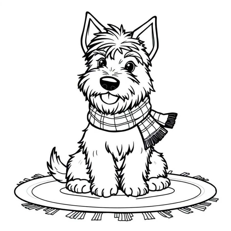 Scottish Terrier Coloring Page cover