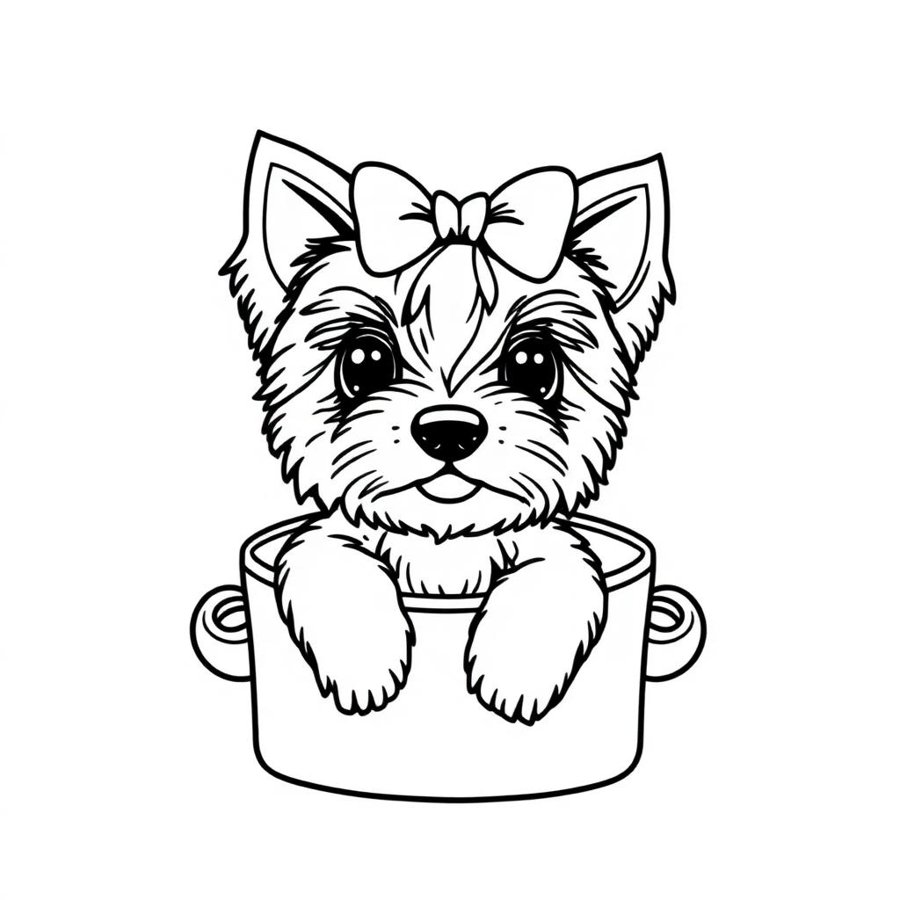Yorkshire Terrier Coloring Page cover