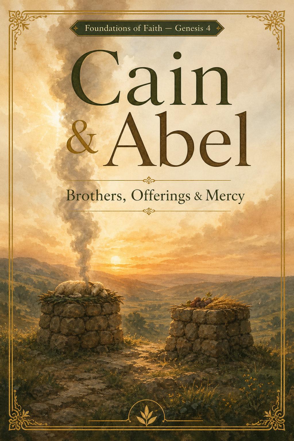 Cain & Abel: Brothers, Offerings & Mercy — Bible Study cover