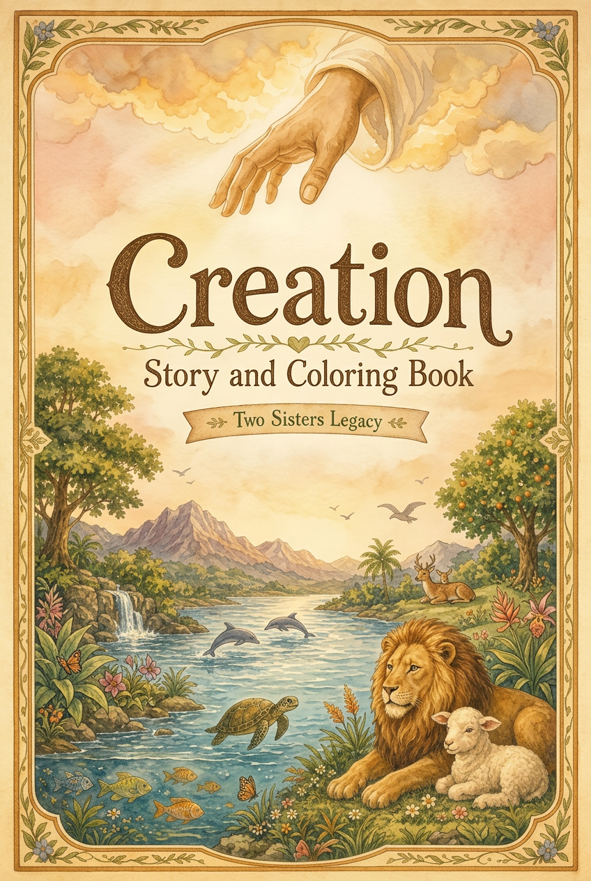 Creation Story and Coloring Book cover